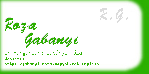 roza gabanyi business card
